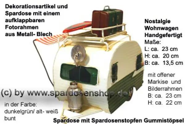 Nostalgie Wohnwagen dunkelgrün E